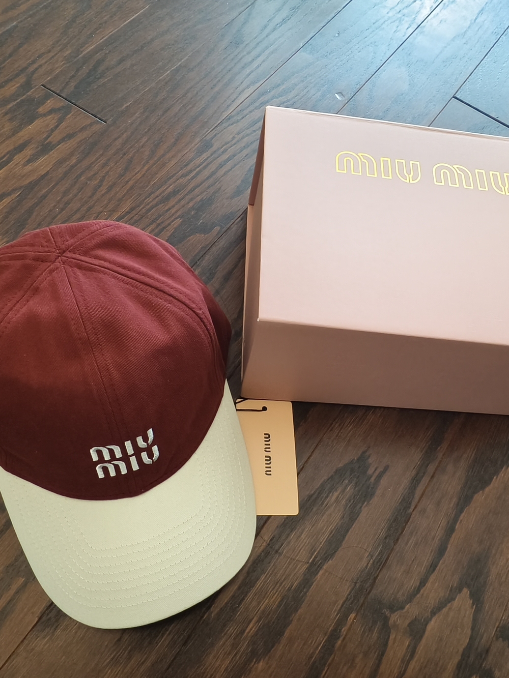 Miu Miu Drill Logo Baseball Cap